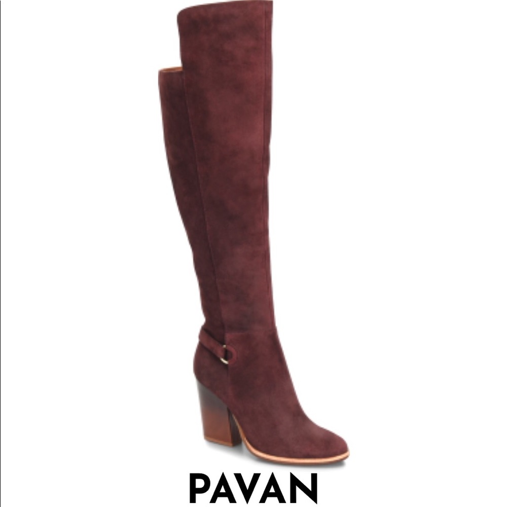 Burgundy Suede Boots